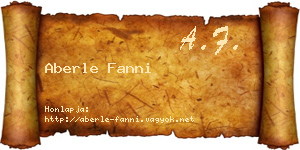 Aberle Fanni névjegykártya